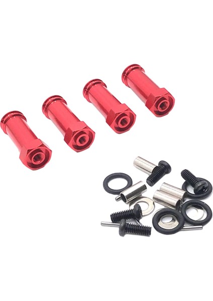 4 Adet Tekerlek Hex Hub Adaptörü Için Wltoys A969 K929 124019 FY01 03 04 05 Paletli Kırmızı (Yurt Dışından)