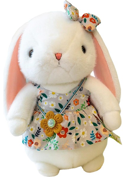 Vogue Element Bunny Tavşan Dolgulu Hayvan Peluş Peluş Tavşan Güzel Dolgulu Hayvanlar Huggable Tavşan Işık Gri 25CM (Yurt Dışından)