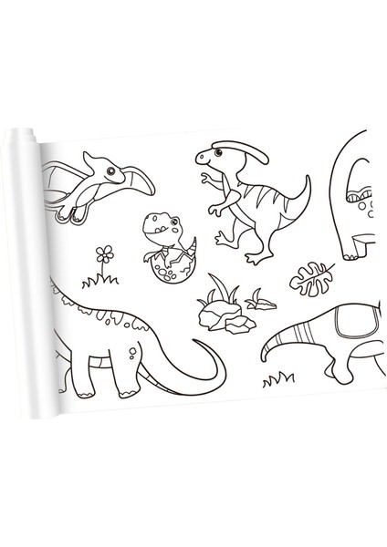 Sanat Kağıt Yapışkan Boyama Eğitim Oyuncak Diy Boyama Kitabı Boyama Dinozor Cennet (Yurt Dışından)