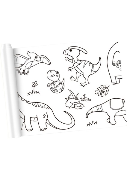 Sanat Kağıt Yapışkan Boyama Eğitim Oyuncak Diy Boyama Kitabı Boyama Dinozor Cennet (Yurt Dışından)