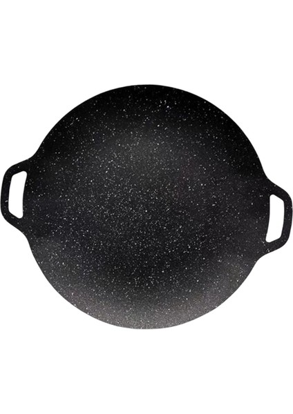 Koreli Barbekü Izgara Demir Pişirme Eti Kızartma Tavası Ev Için Teppanyaki 34CM (Yurt Dışından)