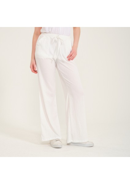 Günlük Yazlık Rahat Kesim Kadın Pantolon BT239BEYAZA2 fırsatları