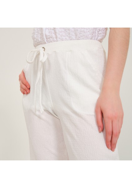 Günlük Yazlık Rahat Kesim Kadın Pantolon BT239BEYAZA2 indirimleri