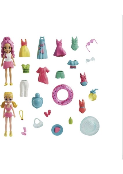 Polly Pocket ve Arkadaşları Farklı Moda Aksesuarları Oyun Setleri HNF51-HKV95