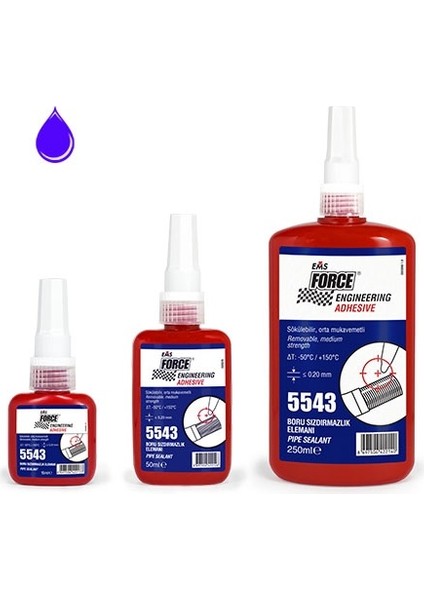 Ems Force Boru Sızdırmazlık Elemanı 5543 Sıvı Teflon 250ML