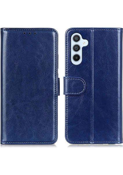 Samsung Galaxy A54 5g Için Bump Düzeltili Telefon Kılıfı, Cüzdan Telefon Kılıfı Manyetik Toka Çılgın At Dokusu Pu Deri Flip Kapak (Yurt Dışından)