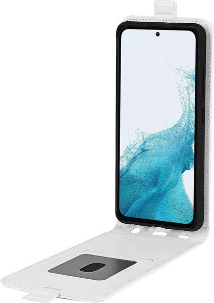 Samsung Galaxy A54 5g Dikey Flip Çılgın At Dokusu Pu Deri Manyetik Toka Telefon Kılıf Kart Tutucu (Yurt Dışından) modelleri
