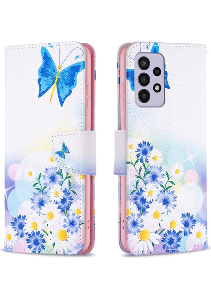 Samsung Galaxy A33 Için 5g Desen Baskı Pu Deri Cüzdan Stand Şok Geçirmez Koruyucu Flip Kapak (Yurt Dışından)