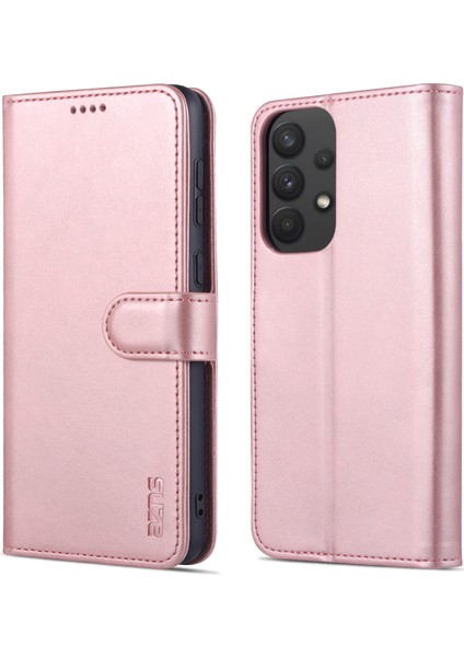 Samsung Galaxy A33 5g Şok Geçirmez Katlanabilir Stand Telefon Kapağı Aksesuarı Için Azns Pu Deri Cüzdan Kılıf (Yurt Dışından)
