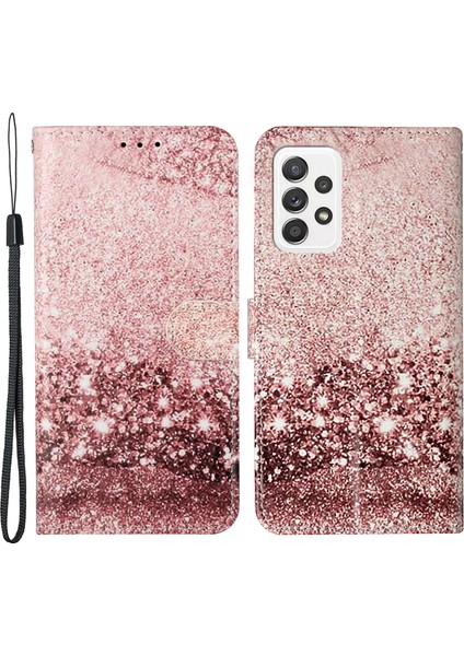 Desen Baskı Pu Deri + Tpu Manyetik Toka Telefon Kapağı Kılıfı Samsung Galaxy A33 5g Için Katlanabilir Stand Cüzdanı (Yurt Dışından)