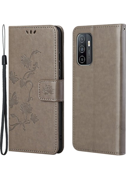 Pratik Cüzdan Fonksiyonu Telefon Kılıfı Baskılı Kelebekler Çiçek Anti-Fall Pu Deri Koruyucu Telefon Stand Samsung Galaxy A33 5g (Yurt Dışından)