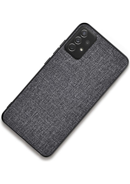 Samsung Galaxy A33 5g Için Fingerprint Anti-Sweat Anti-Sweat Ekleme Bez Doku Pu Deri Kaplama Telefon Kapağı Hibrit Tpu + Pc Kasası (Yurt Dışından)