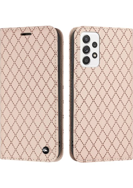 Samsung Galaxy A33 5g Rhmombus Desen Için Cüzdan Telefon Kılıfı Rfıd Engelleme Fonksiyonu ile Litchi Doku Pu Deri Stand Kılıfı (Yurt Dışından)