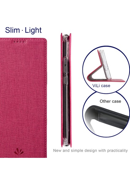 Vili Dmx Serisi Pu Deri Stand Cep Telefon Kılıfı Şok-Absorbing Otomatik Manyetik Kapalı Telefon Kapağı Samsung Galaxy A33 5g Için Kart Yuvası (Yurt Dışından)