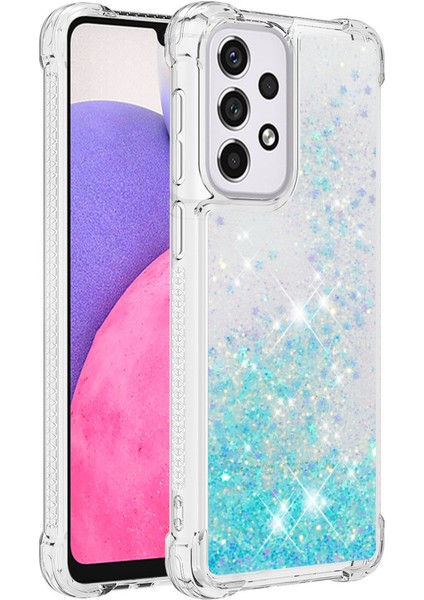 Le1 Serisi Quicksand ve Tpu Koruyucu Kapak Kabuğu Sıkılmayan Kenar Pırıltılı Seralar Samsung Galaxy A33 5g Için Hızlı ve Telefon Kılıfı (Yurt Dışından)