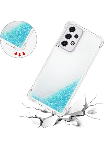 Le1 Serisi Quicksand ve Tpu Koruyucu Kapak Kabuğu Sıkılmayan Kenar Pırıltılı Seralar Samsung Galaxy A33 5g Için Hızlı ve Telefon Kılıfı (Yurt Dışından)
