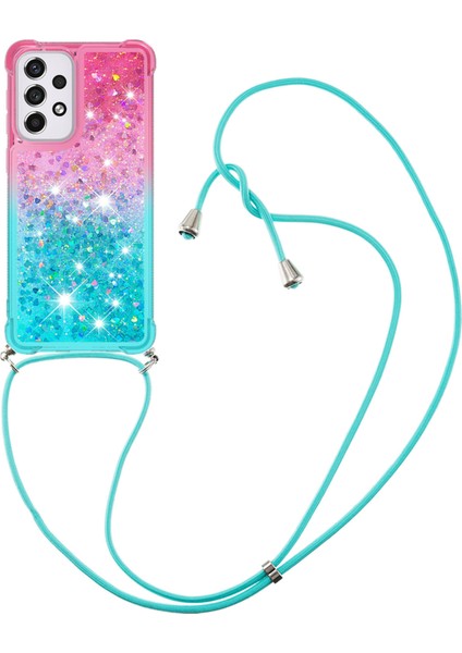 Le3-1 Serisi Gradyan Pırıltılı Seralar Quicksand ve Tpu Kapak Kabuğu Samsung Galaxy A33 5g (Yurt Dışından)