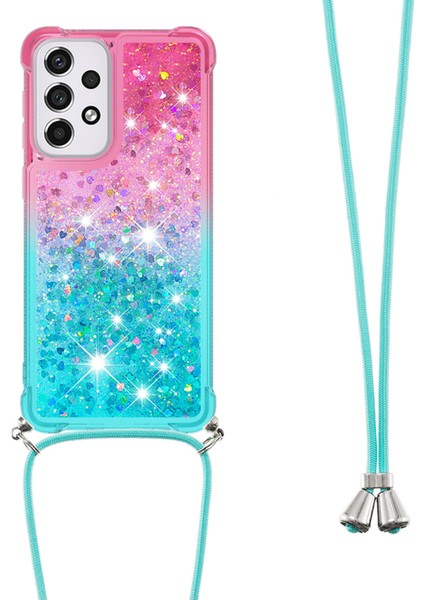 Le3-1 Serisi Gradyan Pırıltılı Seralar Quicksand ve Tpu Kapak Kabuğu Samsung Galaxy A33 5g (Yurt Dışından) modelleri