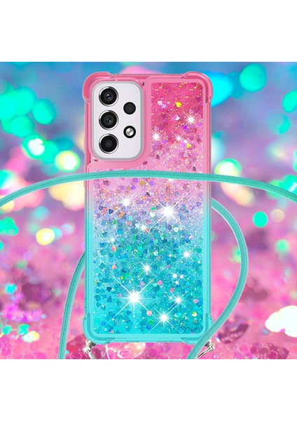 Le3-1 Serisi Gradyan Pırıltılı Seralar Quicksand ve Tpu Kapak Kabuğu Samsung Galaxy A33 5g (Yurt Dışından) fırsatları