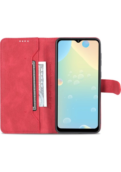 Samsung Galaxy A33 5g Için Azns 5g Iyi Korumalı Çizik Dirençli Pu Deri Cüzdan Standı Telefon Kılıfı Kabuğu (Yurt Dışından)