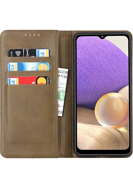 Samsung Galaxy A33 5g Için Manyetik Otomatik Emici Pu Deri Kasa, Folio Flip Cüzdan Standı Telefon Kapağı (Yurt Dışından) fırsatları