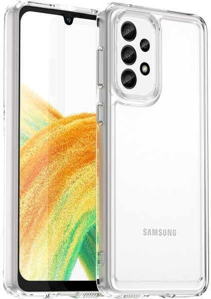 Samsung Galaxy A33 5g Tpu Çerçevesi Akrilik Arka Kapak Damla Geçirmez Koruyucu Telefon Kılıfı (Yurt Dışından)