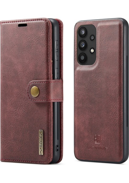 Dg.ming Bölünmüş Deri Cüzdan Kılıfı Folio Flip Stant Çıkarılabilir Manyetik Telefon Kapağı Samsung Galaxy A33 5g (Yurt Dışından)