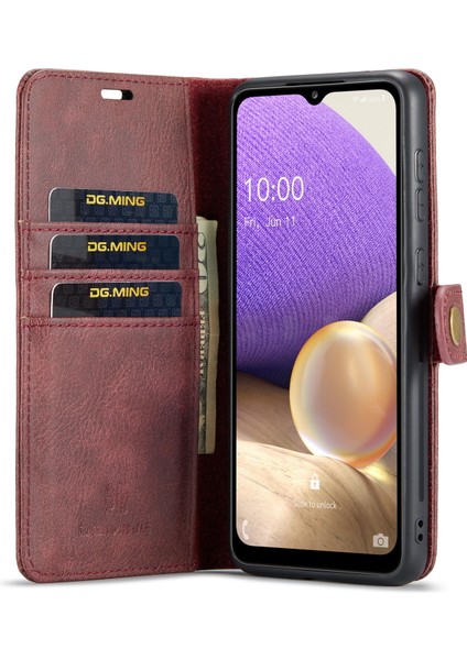 Dg.ming Bölünmüş Deri Cüzdan Kılıfı Folio Flip Stant Çıkarılabilir Manyetik Telefon Kapağı Samsung Galaxy A33 5g (Yurt Dışından) indirimleri