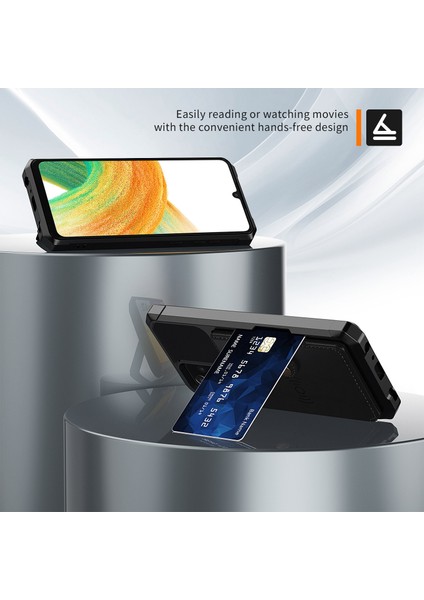 ZM03 Samsung Galaxy A33 5g Tpu Telefon Kılıfı Için Şok Geçirmez Kılıf + Manyetik Metal Saclı Pu Deri Cüzdan (Yurt Dışından) modelleri