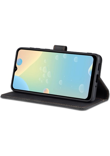 Samsung Galaxy A33 5g Için Azns 5g Iyi Korumalı Çizik Dirençli Pu Deri Cüzdan Standı Telefon Kılıfı Kabuğu (Yurt Dışından)