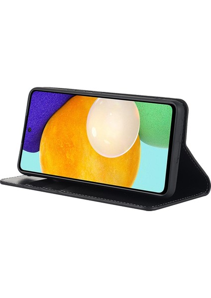 Samsung Galaxy A33 Için 5g Manyetik Otomatik Kapatma Çılgın At Dokusu Orijinal Deri Kapak Damla Geçirmez Koruma Stand Flip Cüzdan Kılıfı (Yurt Dışından)