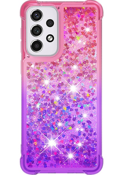 Le3 Serisi Gradyan Pırıltılı Sequins Quicksand ve Tpu Kapak Kabuğu Dinamik Eğlenceli Telefon Kılıfı Samsung Galaxy A33 5g (Yurt Dışından) fiyatları