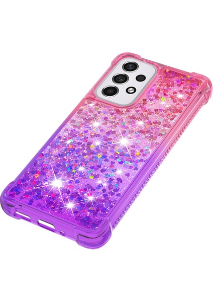 Le3 Serisi Gradyan Pırıltılı Sequins Quicksand ve Tpu Kapak Kabuğu Dinamik Eğlenceli Telefon Kılıfı Samsung Galaxy A33 5g (Yurt Dışından) indirimleri