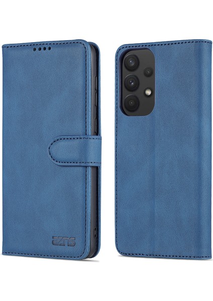 Samsung Galaxy A33 5g Için Azns 5g Iyi Korumalı Çizik Dirençli Pu Deri Cüzdan Standı Telefon Kılıfı Kabuğu (Yurt Dışından)