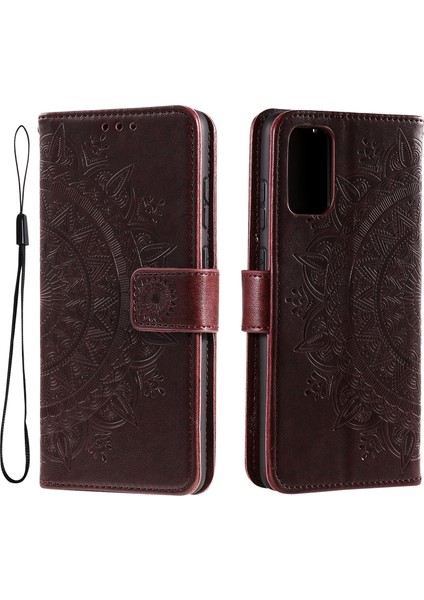 Şok Geçirmez Cüzdan Standı Tasarımı, Samsung Galaxy A33 5g Için Mandala Çiçek Pu Deri Telefon Flip Kapak Kılıfı (Yurt Dışından)
