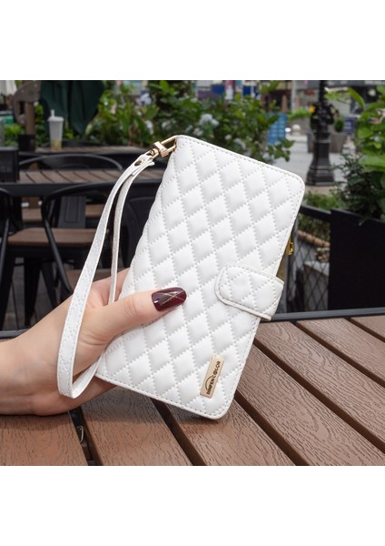 Samsung Galaxy A33 5g Bf Style-15 Için Binfen Renk Anti-Damla Fermuarlı Cep Pu Deri Telefon Kapağı Basılı Eşkenar Dörtgen Desen Mat Flip Case Stand (Yurt Dışından) indirimleri