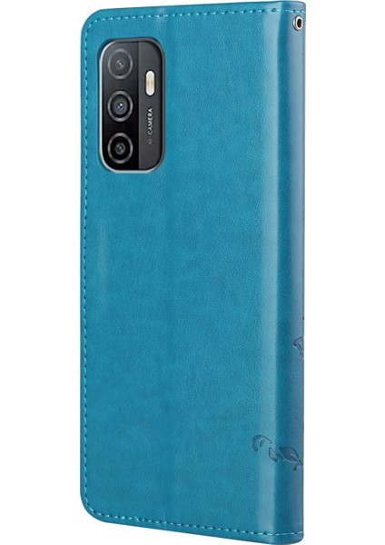 Pratik Cüzdan Fonksiyonu Telefon Kılıfı Baskılı Kelebekler Çiçek Anti-Fall Pu Deri Koruyucu Telefon Stand Samsung Galaxy A33 5g (Yurt Dışından)