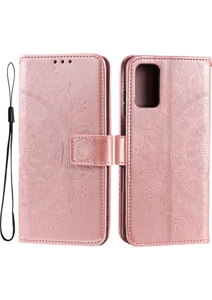 Şok Geçirmez Cüzdan Standı Tasarımı, Samsung Galaxy A33 5g Için Mandala Çiçek Pu Deri Telefon Flip Kapak Kılıfı (Yurt Dışından)