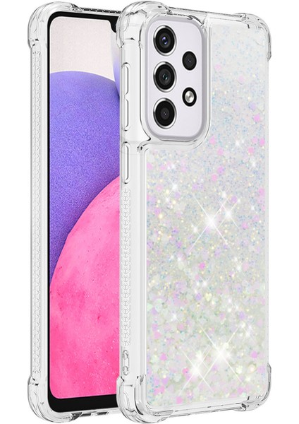 Le1 Serisi Quicksand ve Tpu Koruyucu Kapak Kabuğu Sıkılmayan Kenar Pırıltılı Seralar Samsung Galaxy A33 5g Için Hızlı ve Telefon Kılıfı (Yurt Dışından)