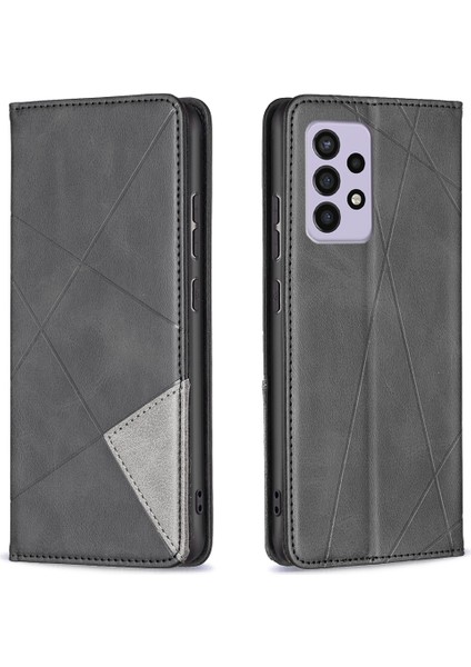 Samsung Galaxy A33 Için 5g Telefon Kılıfı Baskı Deseni Ekleme Stili Telefon Kapak Kart Yuvaları Tasarım Deri Telefon Kabuğu (Yurt Dışından)
