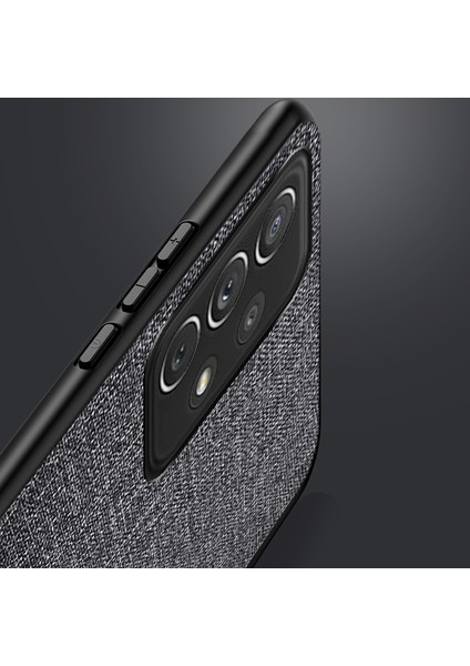 Samsung Galaxy A33 5g Için Fingerprint Anti-Sweat Anti-Sweat Ekleme Bez Doku Pu Deri Kaplama Telefon Kapağı Hibrit Tpu + Pc Kasası (Yurt Dışından)