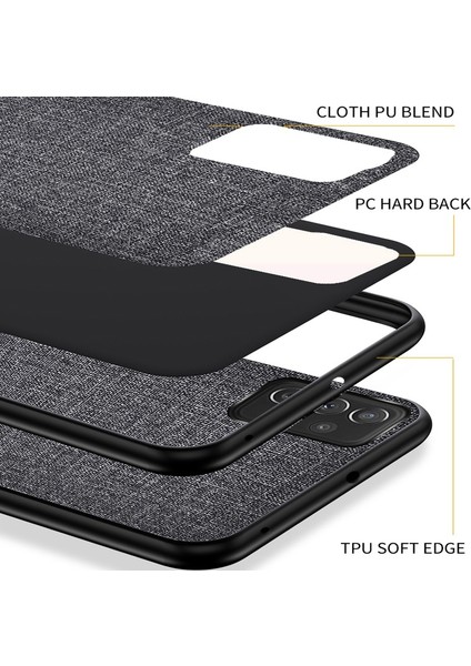 Samsung Galaxy A33 5g Için Fingerprint Anti-Sweat Anti-Sweat Ekleme Bez Doku Pu Deri Kaplama Telefon Kapağı Hibrit Tpu + Pc Kasası (Yurt Dışından)