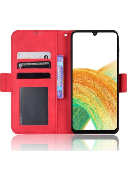 Samsung Galaxy A33 5g Birden Fallbole Kart Yuvaları Telefon Kapağı Pu Deri Cüzdan Stand Folio Flip Kılıf (Yurt Dışından) modelleri