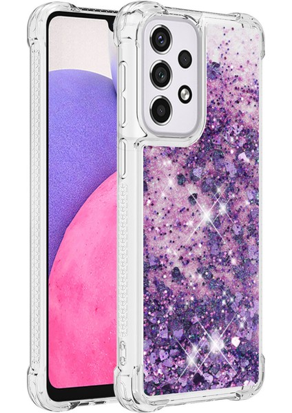 Le1 Serisi Quicksand ve Tpu Koruyucu Kapak Kabuğu Sıkılmayan Kenar Pırıltılı Seralar Samsung Galaxy A33 5g Için Hızlı ve Telefon Kılıfı (Yurt Dışından)