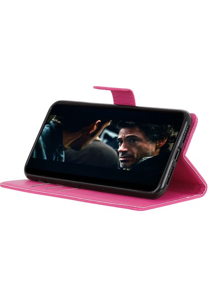 Litchi Doku Pu Deri Stand Telefon Kapağı Şok Geçirmez Tpu Samsung Galaxy A33 5g Için Iç Koruyucu Cüzdan Kılıfı (Yurt Dışından)