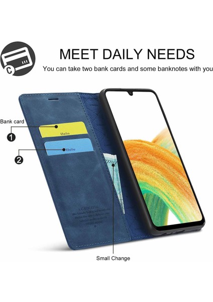 Samsung Galaxy A33 5g Için Lc.ımaeke Cüzdan Kılıfı, Katlanır Standı Pu Deri Güçlü Manyetik Eşkelenme Koruyucu Kapak (Yurt Dışından) indirimleri