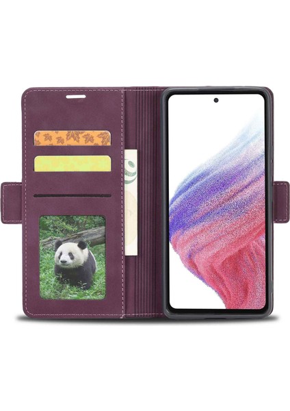Samsung Galaxy A33 Için Forwenw F3 Serisi 5g 5g Çizik Dirençli Cüzdan Stili Pu Deri Flip Koruyucu Telefon Kabuğu Stand (Yurt Dışından)