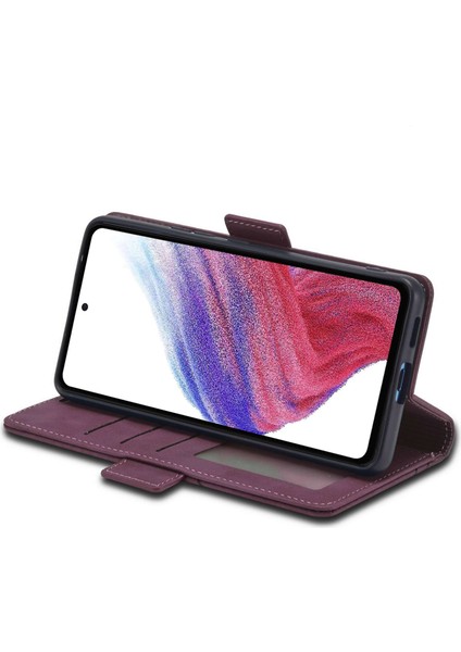 Samsung Galaxy A33 Için Forwenw F3 Serisi 5g 5g Çizik Dirençli Cüzdan Stili Pu Deri Flip Koruyucu Telefon Kabuğu Stand (Yurt Dışından)