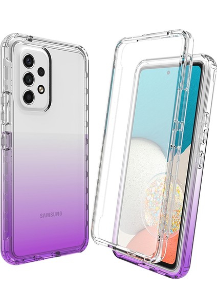 Samsung Galaxy A33 5g Için 3-1 Arada Pc+Tpu Hibrid Telefon Kılıfı, Pet Ekran Koruyucu ile Derneği Tam Koruma Karşıtı Telefon Kapağı (Yurt Dışından)