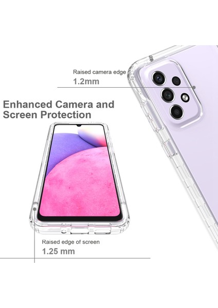 Samsung Galaxy A33 5g Için 3-1 Arada Pc+Tpu Hibrid Telefon Kılıfı, Pet Ekran Koruyucu ile Derneği Tam Koruma Karşıtı Telefon Kapağı (Yurt Dışından) fırsatları
